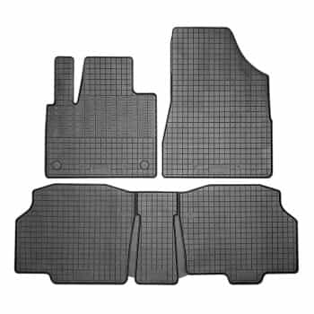 Tapis en caoutchouc adaptés pour Mercedes Citan Tourer (W420) & Renault Kangoo III MPV 2021- (3 pièces + mo