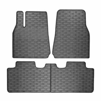 Tapis en caoutchouc adaptés au Tesla Model Y 2020- (3 pièces + système de montage)