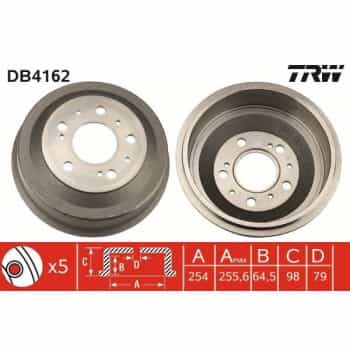 Tambour de frein DB4162 TRW