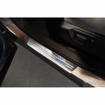 Seuil de porte en inox adaptable à Mitsubishi Eclipse Cross PHEV 2021- 'Hybrid' - 4 pièces