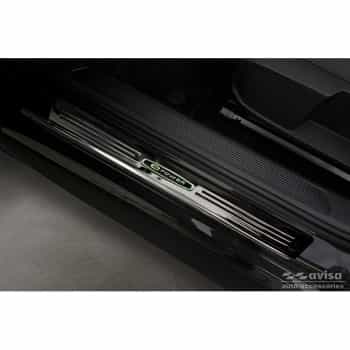 Seuils de porte en acier inoxydable noirs adaptés à Volkswagen ID.3 2020- 'E-Power' - 4 pièces