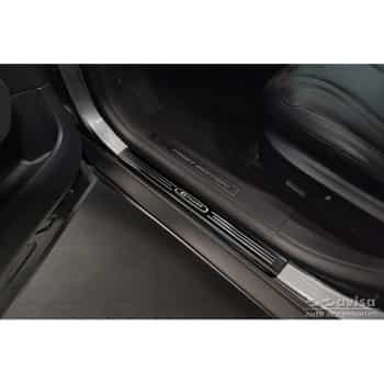 Seuil de porte en acier inoxydable noir pour Ford Mustang Mach-E 2020- 'E-Power' - 4 pièces