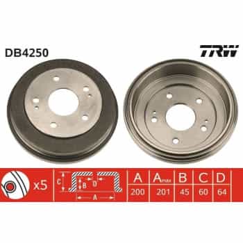 Tambour de frein DB4250 TRW