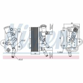 Refroidisseur d'huile, huile moteur 91299 Nissens