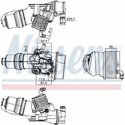 Refroidisseur d'huile, huile moteur 91309 Nissens