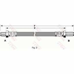 Flexible de frein PHC205 TRW