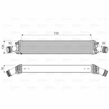 Intercooler, refroidisseur d'air de suralimentation 818654 Valeo