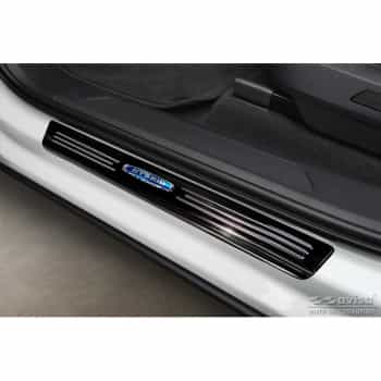 Seuils de portes Inox noirs adaptables pour Volkswagen Touareg III 2018- 'Hybrid' - 4 pièces