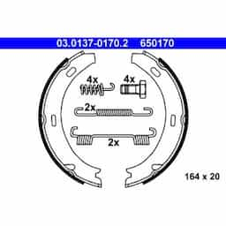 Jeu de mâchoires de frein, frein de stationnement 03.0137-0170.2 ATE