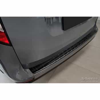Protection de seuil de coffre en inox noir adaptable à Mercedes Citan (W420) Box/Tourer 2021- 'Ribs'