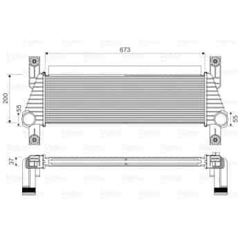 Intercooler, refroidisseur d'air de suralimentation 818352 Valeo