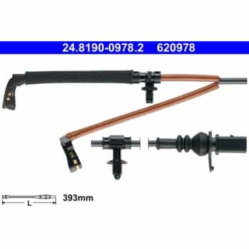 Contact d'avertissement, usure des plaquettes de frein 24.8190-0978.2 ATE