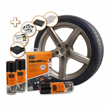 Foliatec Universal 2C Spray Paint Set - bronze métallisé brillant 3x400ml
