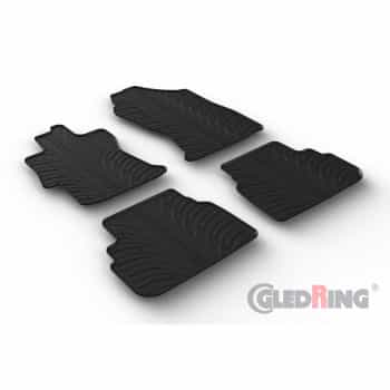 Tapis en caoutchouc adaptés pour Subaru XV II (Crosstrek) 2017- (T-Design 4 pièces + clips de montage)