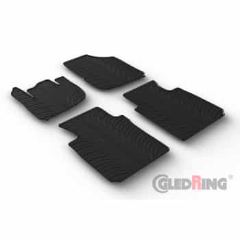 Tapis en caoutchouc adaptés pour Honda HR-V (RV) Hybrid 2021- (T-Design 4 pièces + clips de montage)