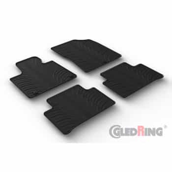 Tapis en caoutchouc pour Kia Sorento IV (MQ4) 2020- (T-Design 4 pièces + clips de montage)