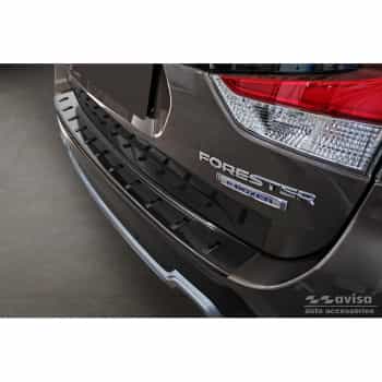 Protecteur de pare-chocs arrière en acier inoxydable noir pour Subaru Forester (SK) 2018- 'STRONG EDITION'