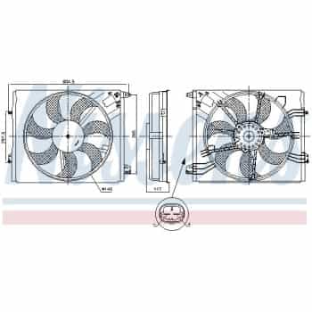 Roue de ventilateur de refroidissement 850050 Nissens