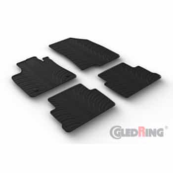 Tapis en caoutchouc adaptés pour Dacia Jogger 2022- (T-Design 4 pièces + clips de fixation)
