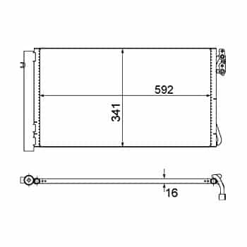 Condenseur, climatisation AC 414 001S Mahle