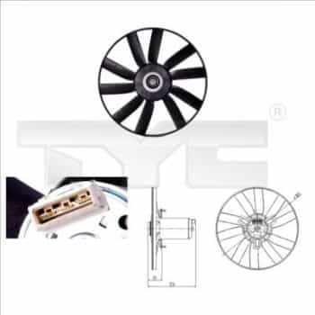 Roue de ventilateur de refroidissement 831-0002 TYC