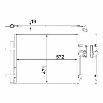 Condenseur, climatisation AC 441 000S Mahle