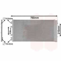 Condenseur, climatisation 43005483 Van Wezel