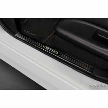 Seuils de porte en inox noir brillant pour Nissan Leaf II (2E1) 2017-2022 & Facelift 2022- 'E-Pow