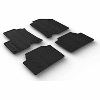 Tapis en caoutchouc adaptés pour Kia e-Niro 2018- (profil en T 4 pièces + clips de montage)