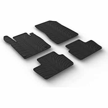 Tapis en caoutchouc adaptés pour Nissan Juke II 2019- (T-Design 4 pièces + clips de montage)