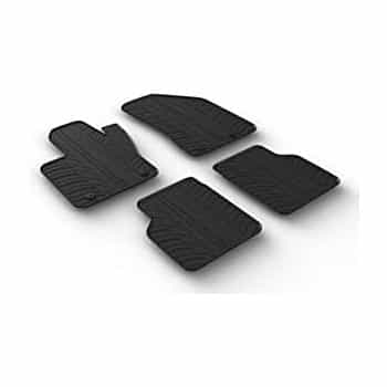 Tapis en caoutchouc adaptés pour Jeep Compass 5/2017- (T-Design 4 pièces + clips de montage)