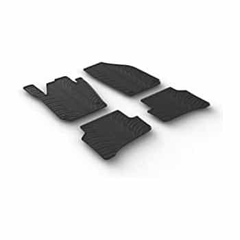 Tapis en caoutchouc adaptés à Skoda Enyaq iV 2020- (T-Design 4 pièces + clips de montage)