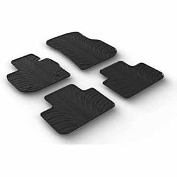 Tapis en caoutchouc pour BMW X4 (G02) 2018- (T-Design 4 pièces + clips de montage)