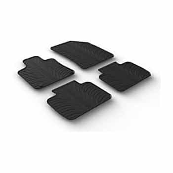 Tapis en caoutchouc adaptés pour Peugeot 508 II 2019- (T-Design 4 pièces + clips de fixation)