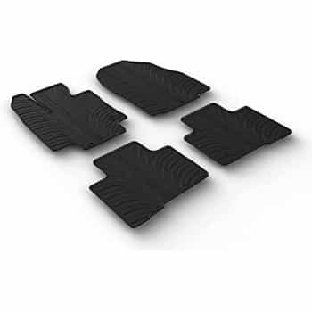 Tapis en caoutchouc adaptés au Toyota Highlander avec hybride 2021- (T-Design 4 pièces + clips de montage)