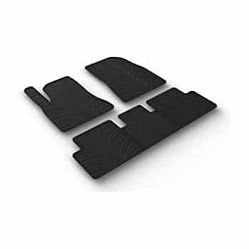 Tapis en caoutchouc adaptés pour Tesla Model 3 12/2020- (T-Design 5 pièces + clips de montage)