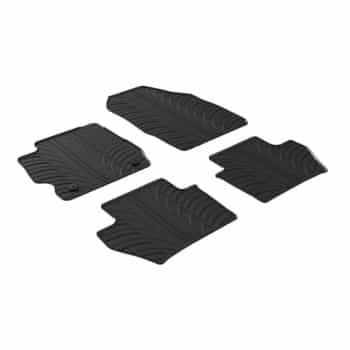 Tapis en caoutchouc pour Ford Ka+ 5 portes 9/2017- (T-Design 4 pièces + clips de montage)