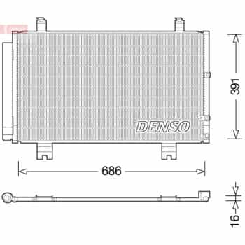 Condenseur, climatisation DCN51013 Denso