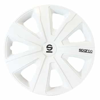 Jeu d'enjoliveurs Sparco 4 pièces Palermo 14 pouces blanc