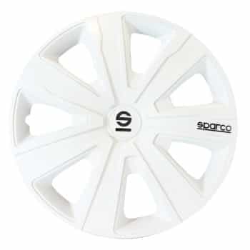 Jeu d'enjoliveurs Sparco 4 pièces Palermo 16 pouces blanc