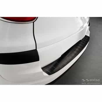 Protecteur de pare-chocs arrière en acier inoxydable noir pour Fiat 500L Facelift 2017- 'Ribs'