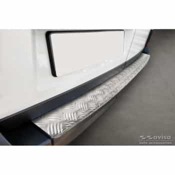 Protection de pare-chocs arrière en acier inoxydable pour Volkswagen Crafter & MAN TGE 2017- 'Riffled' (ver