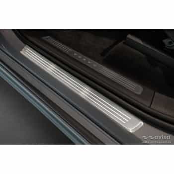 Seuils de porte en acier inoxydable sur mesure pour Volvo XC90 II 2015 - - 'Lines' - 4 pièces