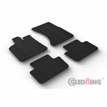 Tapis en caoutchouc pour Porsche Macan (95B) 2014- (profil en T en 4 parties + clips de fixation)