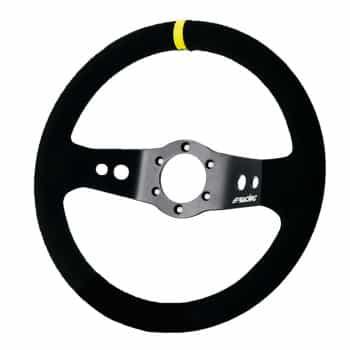 Volant sport Simoni Racing Rally 320mm - Daim Noir (Deep Dish - 47mm)