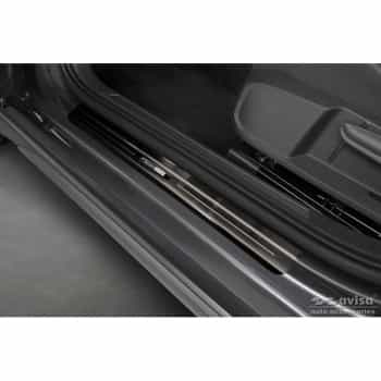 Seuils de porte en acier inoxydable noir sur mesure pour Volkswagen Taigo 2021- 'Exclusive Edition' - 4 pièces