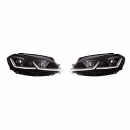 Set Phares LED Volkswagen Golf VII Facelift (7.5) 2017- - Noir - avec Dynamic Running Light