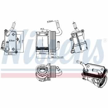 Refroidisseur d'huile, huile moteur 91317 Nissens