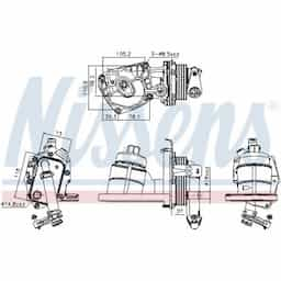 Refroidisseur d'huile, huile moteur 91325 Nissens