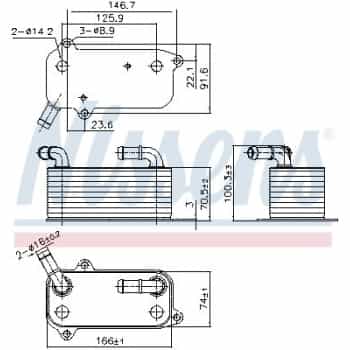 Refroidisseur d'huile, transmission automatique 91389 Nissens